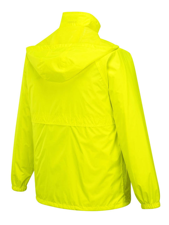 Buy HUSKI STRATUS RAIN JACKET Waterproof Workwear Concealed Hood Windproof Packable - Yellow Fluro - 5XL discounted | Products On Sale Australia