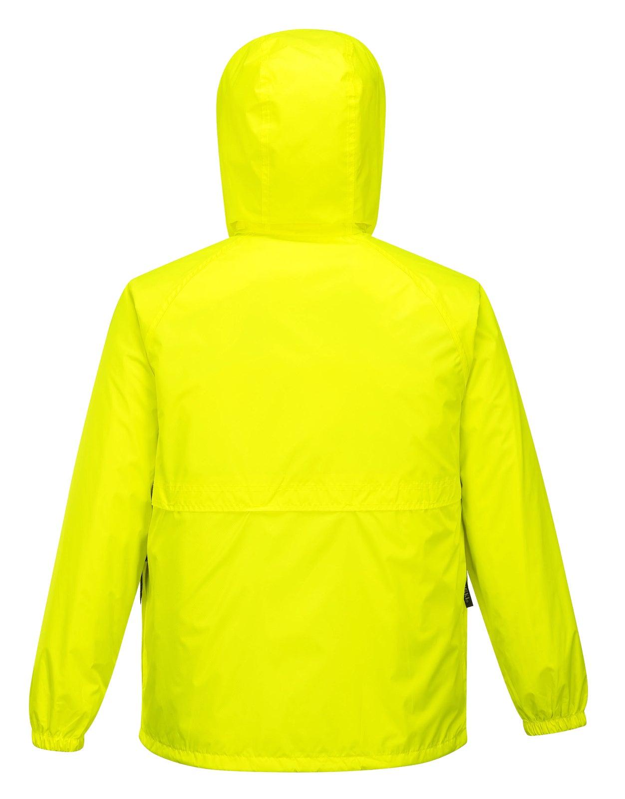 Buy HUSKI STRATUS RAIN JACKET Waterproof Workwear Concealed Hood Windproof Packable - Yellow Fluro - 5XL discounted | Products On Sale Australia