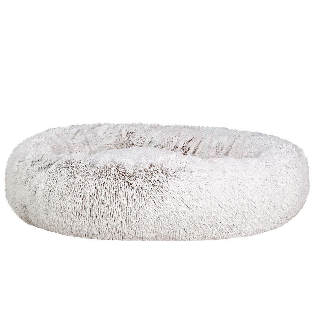 Buy i.Pet Pet Bed Dog Cat 110cm Calming Extra Large Soft Plush White Brown discounted | Products On Sale Australia