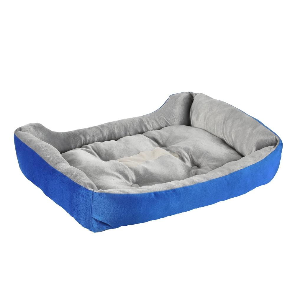 Buy i.Pet Pet Bed Dog Cat Calming Soft Mat Sleeping Comfy Plush Cave Washable Blue discounted | Products On Sale Australia