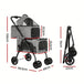 Buy i.Pet Pet Stroller 2-tier Dog Pram Large Cat Carrier Travel Pushchair Foldable discounted | Products On Sale Australia