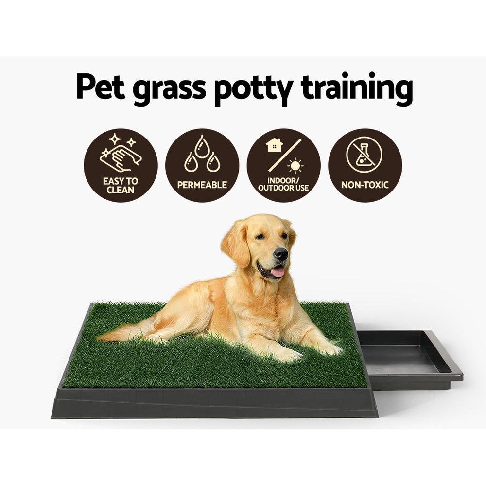 Buy i.Pet Pet Training Pad Dog Potty Toilet Large Loo Portable With Tray Grass Mat discounted | Products On Sale Australia