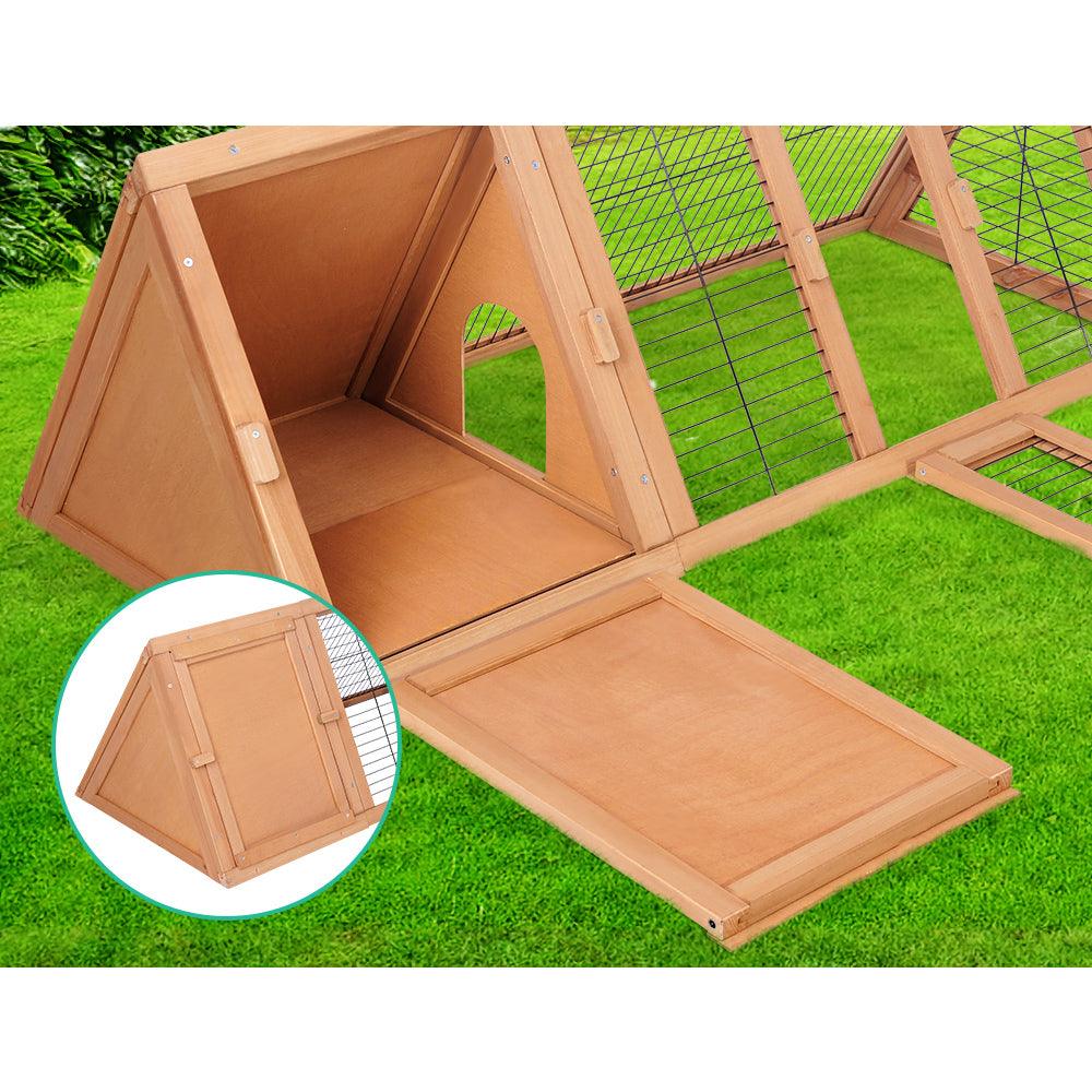 Buy i.Pet Rabbit Hutch 119cm x 51cm x 44cm Chicken Coop Large Run Wooden Cage Outdoor discounted | Products On Sale Australia