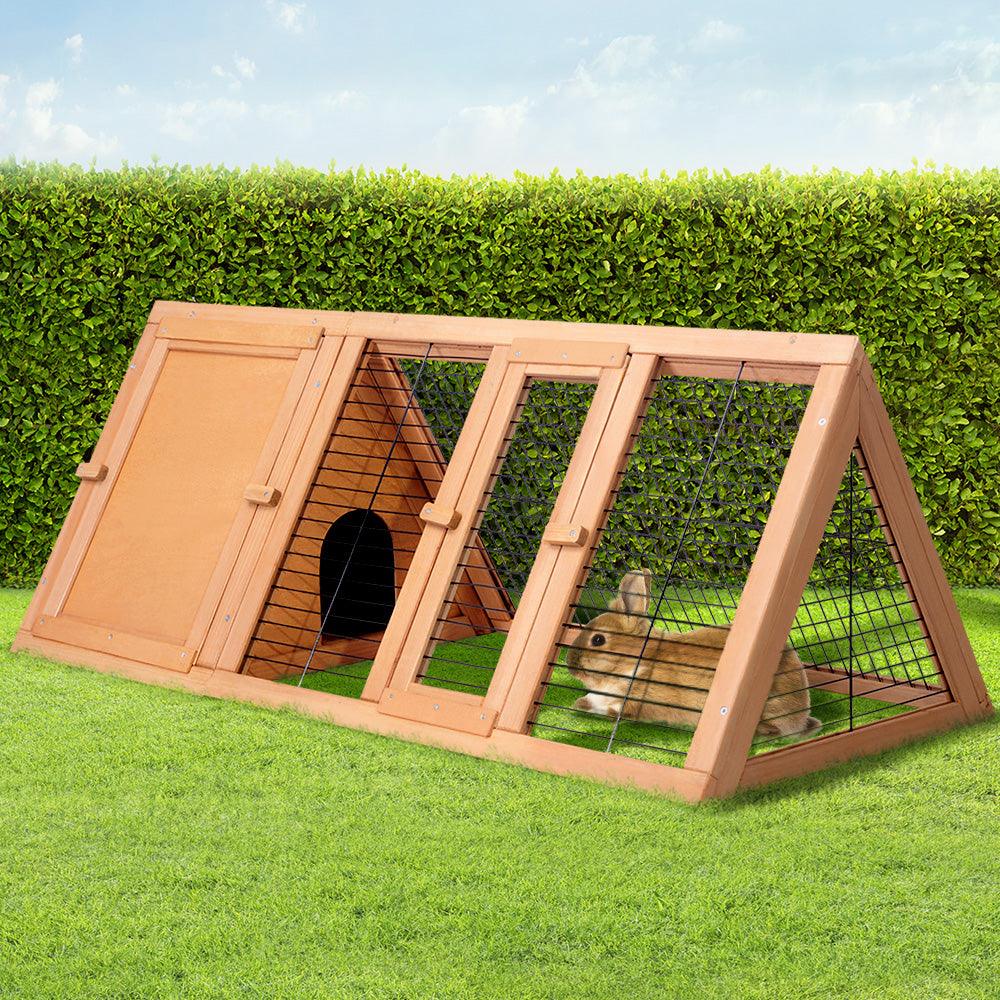 Buy i.Pet Rabbit Hutch 119cm x 51cm x 44cm Chicken Coop Large Run Wooden Cage Outdoor discounted | Products On Sale Australia