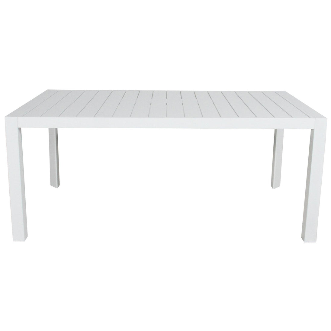 Buy Iberia 178cm Aluminium Outdoor Dining Table White discounted | Products On Sale Australia