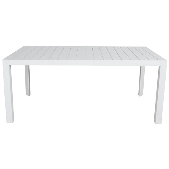 Buy Iberia 178cm Aluminium Outdoor Dining Table White discounted | Products On Sale Australia