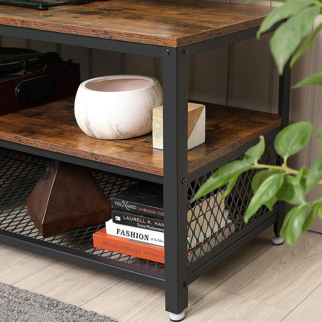 Buy Industrial TV Stand 60 Inches, Rustic Brown discounted | Products On Sale Australia