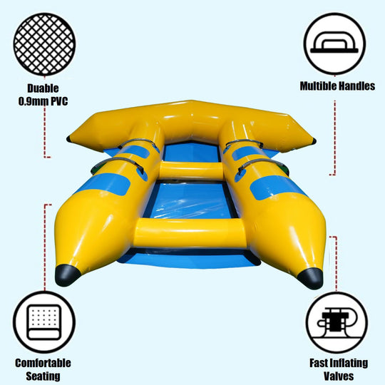 Buy Inflatable 4 Person/Seat Towable Boat Flying Fish Blower discounted | Products On Sale Australia