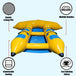 Buy Inflatable 4 Person/Seat Towable Boat Flying Fish Blower discounted | Products On Sale Australia