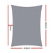 Buy Instahut Shade Sail 6x8m Rectangle 280GSM 98% Grey Shade Cloth discounted | Products On Sale Australia