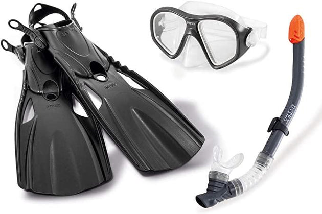 Buy INTEX REEF RIDEr mask and snorkel sports set discounted | Products On Sale Australia