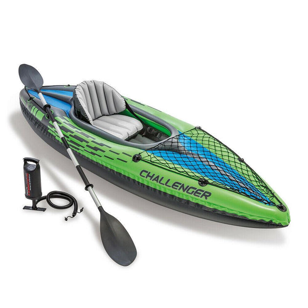 Buy Intex Sports Challenger K1 Inflatable Kayak 1 Seat Floating Boat Oars River Lake 68305NP discounted | Products On Sale Australia