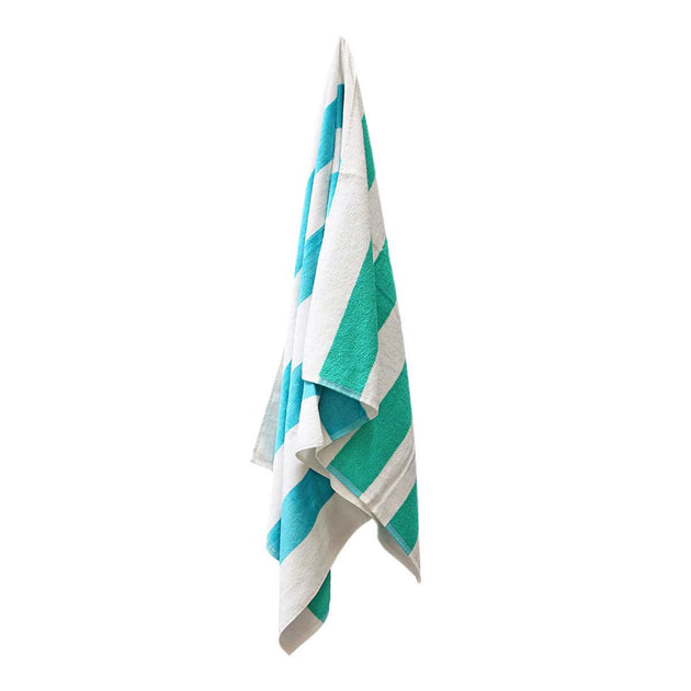 Buy J.Elliot Home 400GSM Premium Cotton Reversible Striped Beach Towel 76 x 152 cm Aqua Teal discounted | Products On Sale Australia