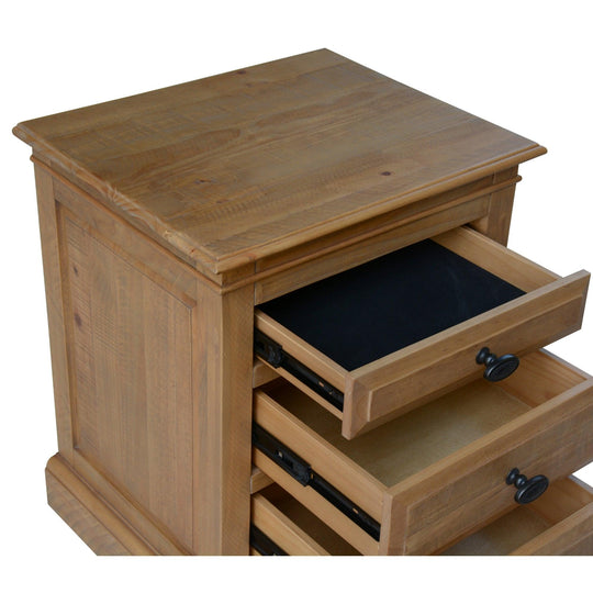 Buy Jade Bedside Tables 3 Drawers Storage Cabinet End Nightstand Table - Natural discounted | Products On Sale Australia