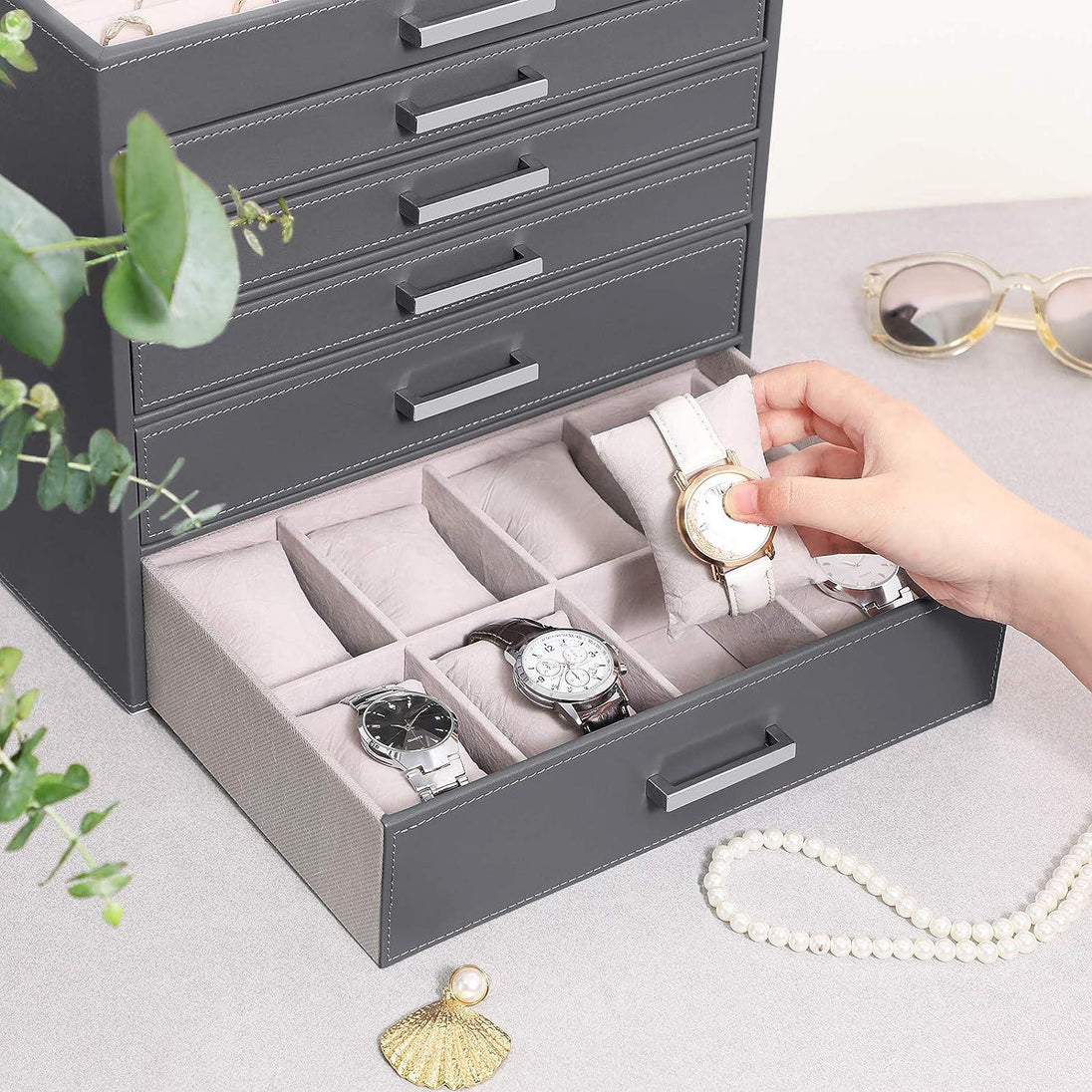 Buy Jewellery Box 6 Layer 5 Drawer discounted | Products On Sale Australia