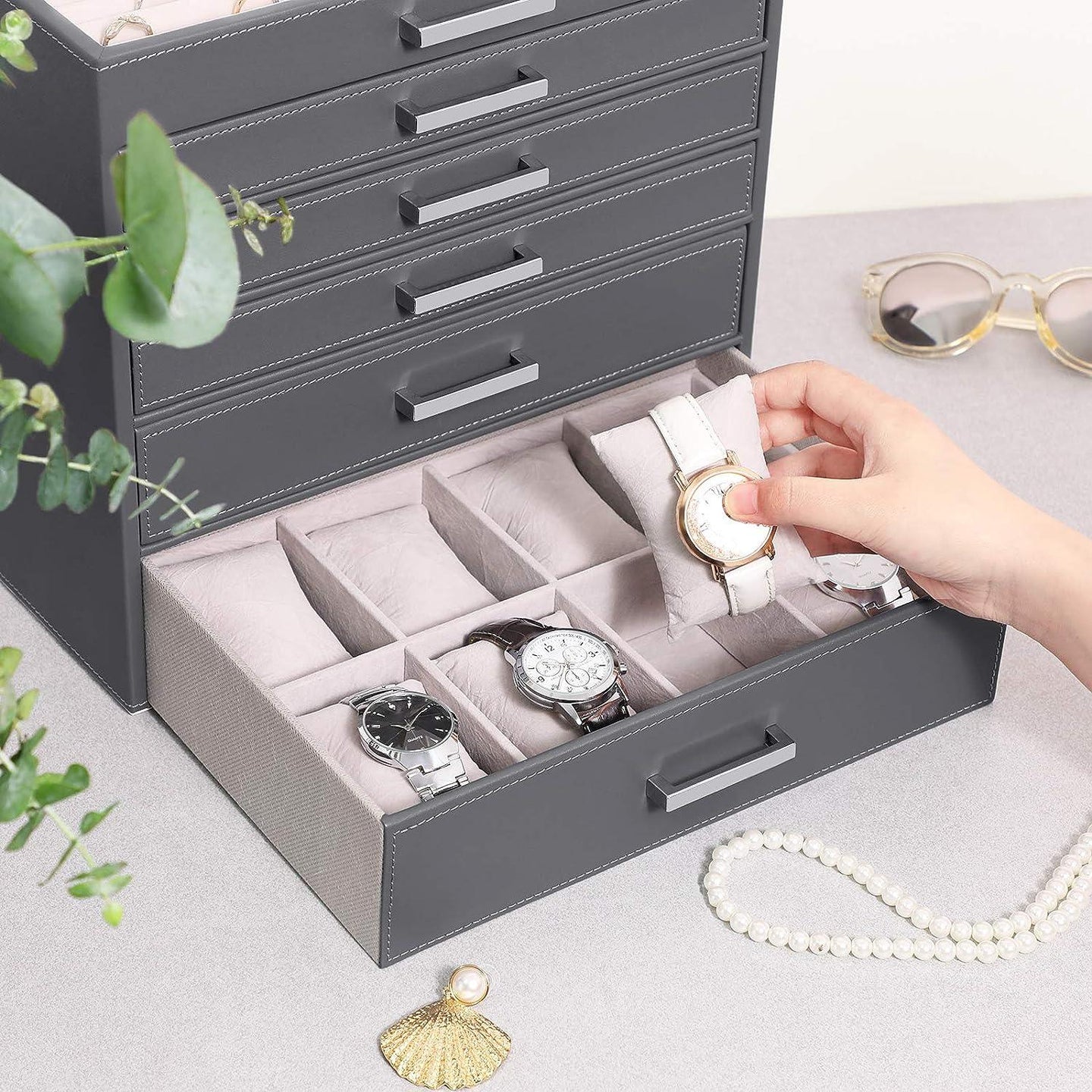 Buy Jewellery Box 6 Layer 5 Drawer discounted | Products On Sale Australia