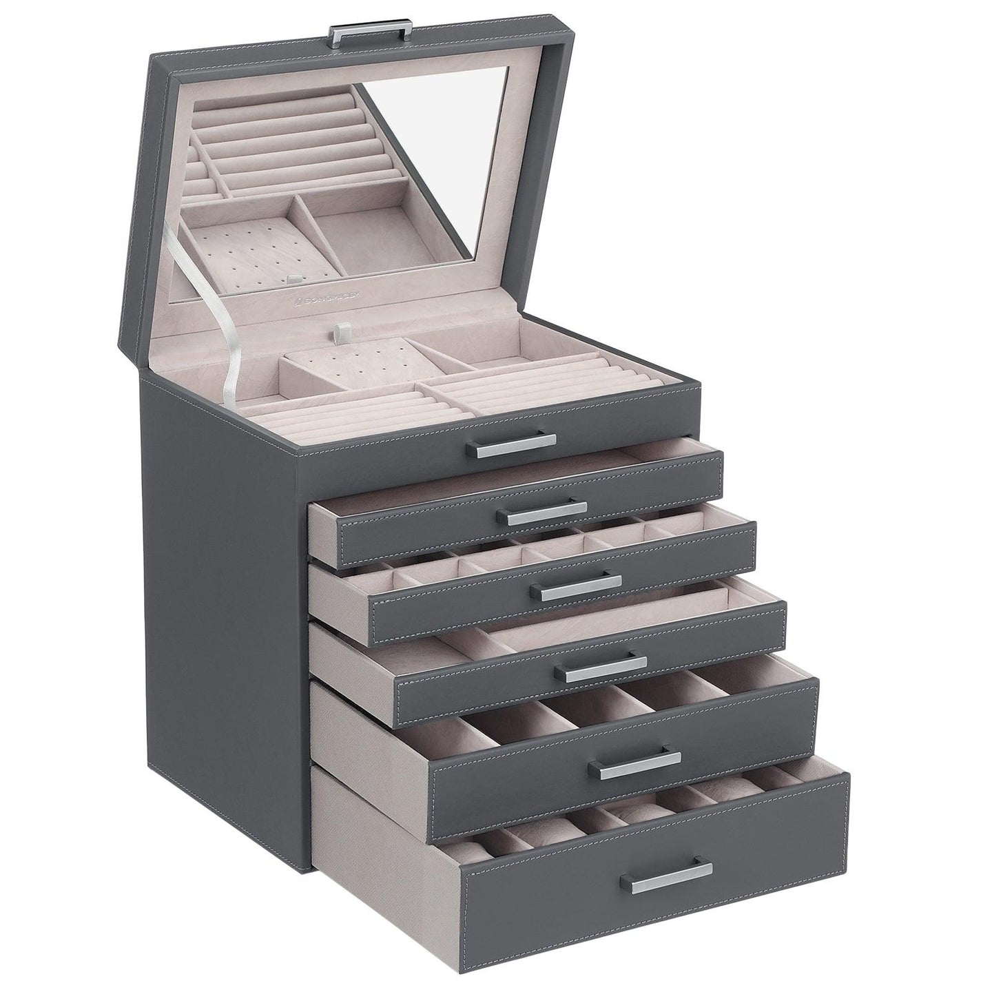 Buy Jewellery Grey Box, 6 Layers, 5 Drawers discounted | Products On Sale Australia