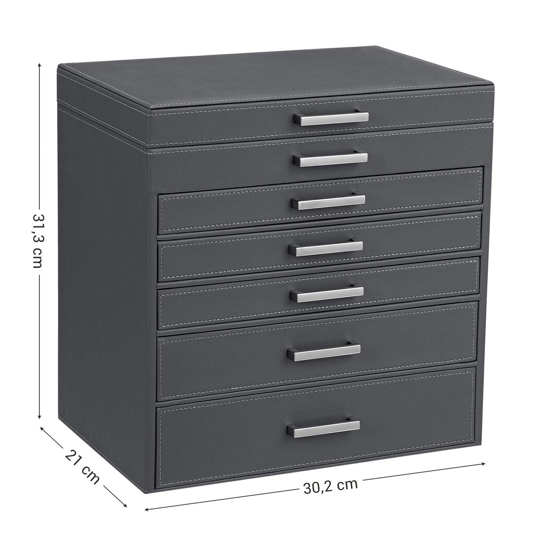 Buy Jewellery Grey Box, 6 Layers, 5 Drawers discounted | Products On Sale Australia