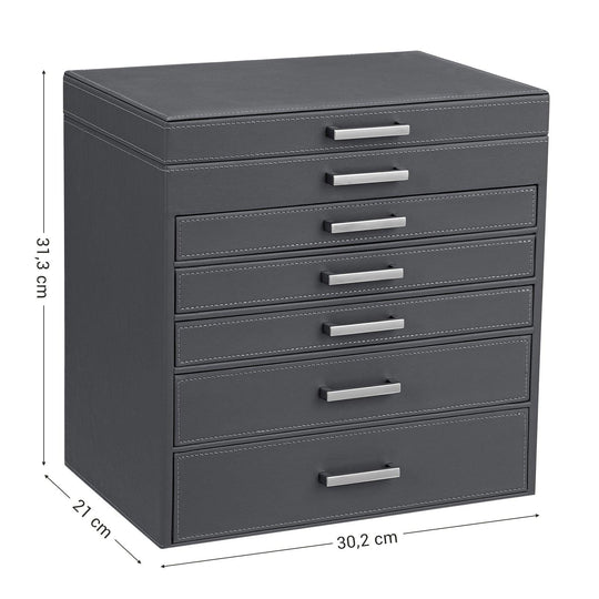 Buy Jewellery Grey Box, 6 Layers, 5 Drawers discounted | Products On Sale Australia