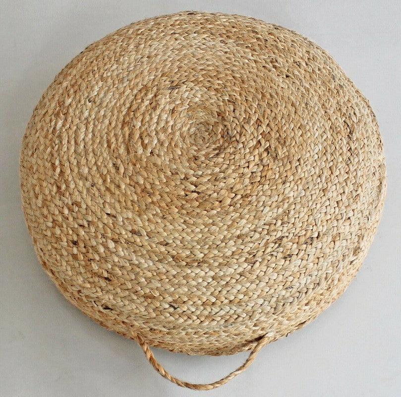 Buy Jute Hand Braided natural floor-pallet cushion 60 x 60 x 20 cm discounted | Products On Sale Australia