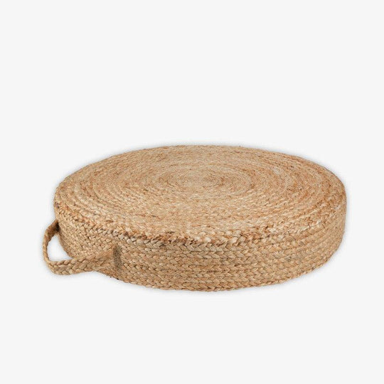 Buy Jute Hand Braided natural floor-pallet cushion 60 x 60 x 20 cm discounted | Products On Sale Australia