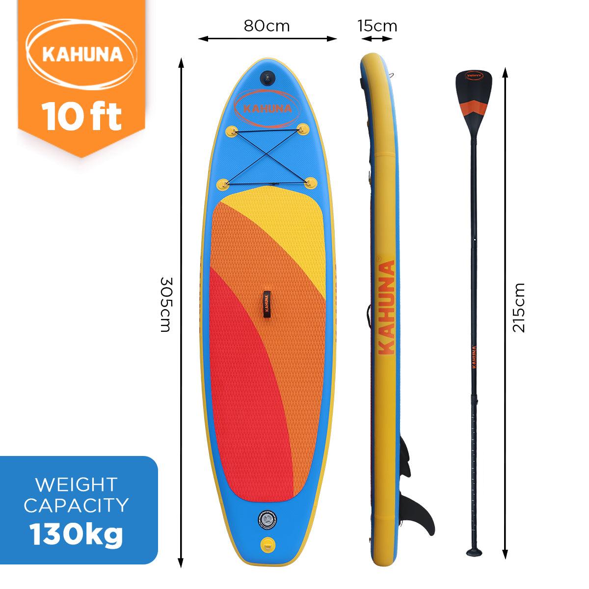 Buy Kahuna Hana Inflatable Stand Up Paddle Board 10FT w/ iSUP Accessories discounted | Products On Sale Australia