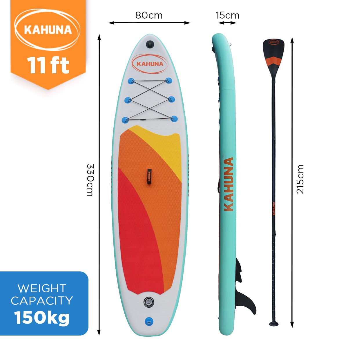 Buy Kahuna Hana Inflatable Stand Up Paddle Board 11FT SUP Paddleboard discounted | Products On Sale Australia