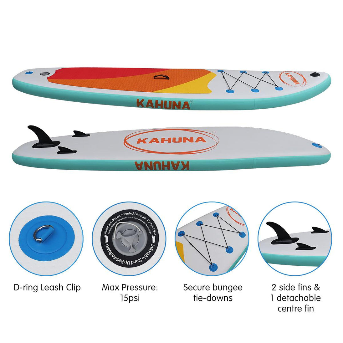 Buy Kahuna Hana Inflatable Stand Up Paddle Board 11FT SUP Paddleboard discounted | Products On Sale Australia