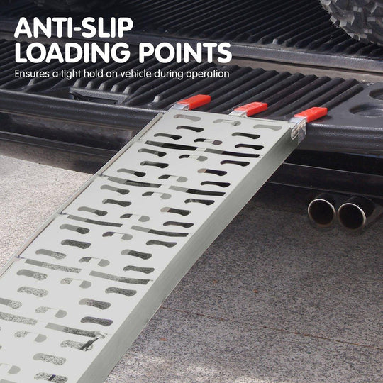 Buy Kartrite 2x Aluminium Folding Loading Ramps ATV Motorbike discounted | Products On Sale Australia