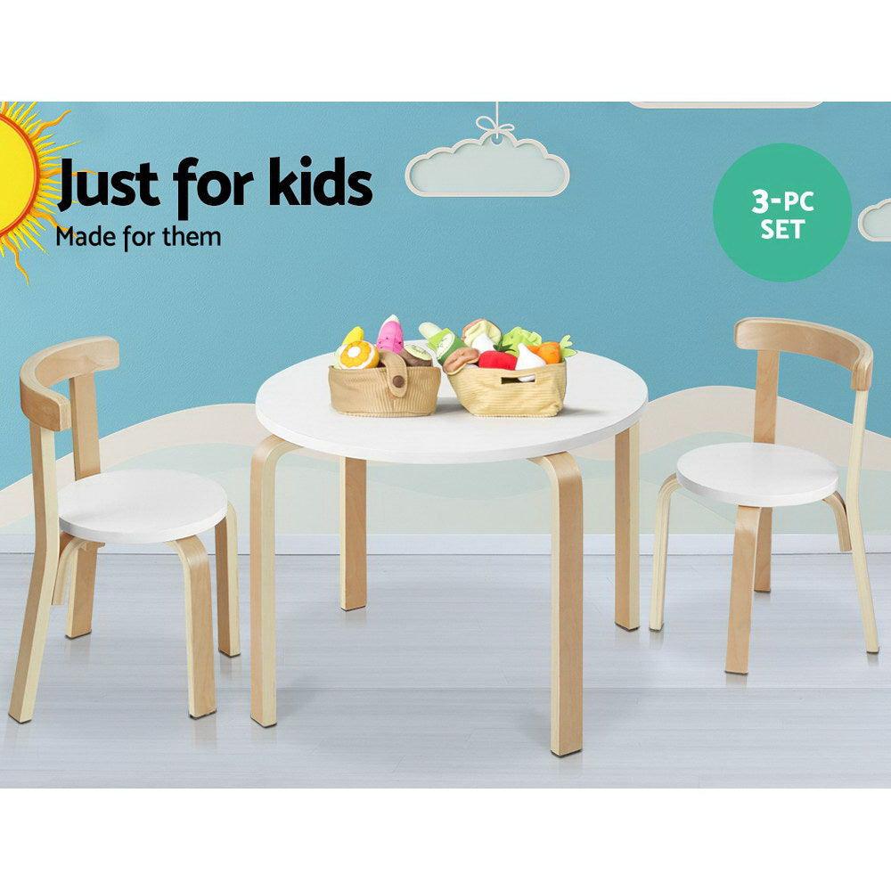 Buy Keezi 3PCS Kids Table and Chairs Set Activity Toy Play Desk discounted | Products On Sale Australia