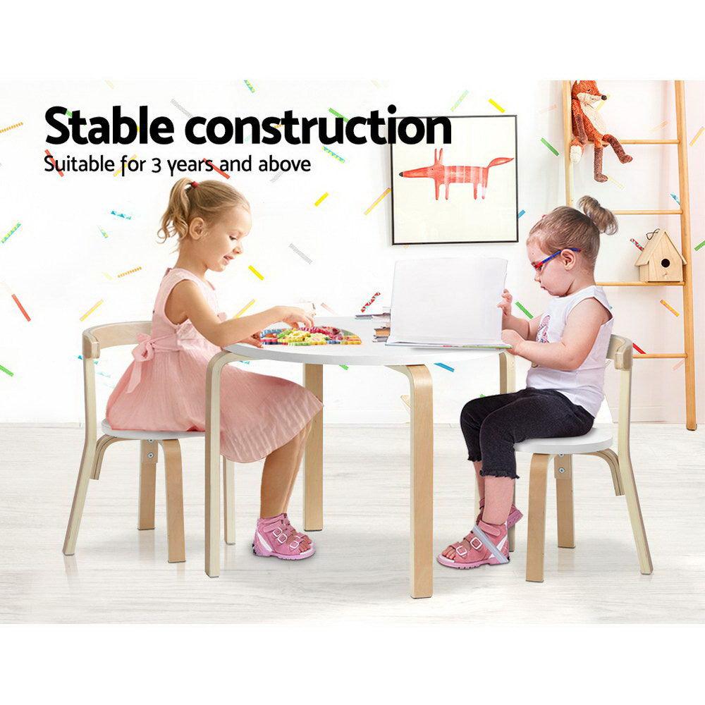 Buy Keezi 3PCS Kids Table and Chairs Set Activity Toy Play Desk discounted | Products On Sale Australia