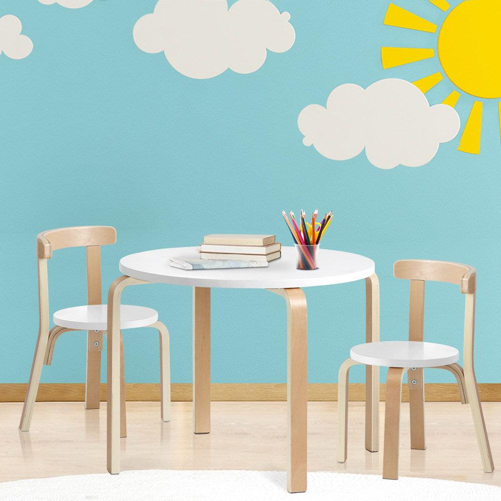 Buy Keezi 3PCS Kids Table and Chairs Set Activity Toy Play Desk discounted | Products On Sale Australia