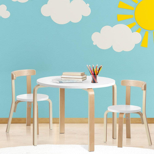 Buy Keezi 3PCS Kids Table and Chairs Set Activity Toy Play Desk discounted | Products On Sale Australia