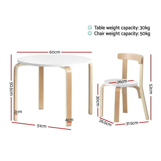 Buy Keezi 3PCS Kids Table and Chairs Set Activity Toy Play Desk | Products On Sale Australia