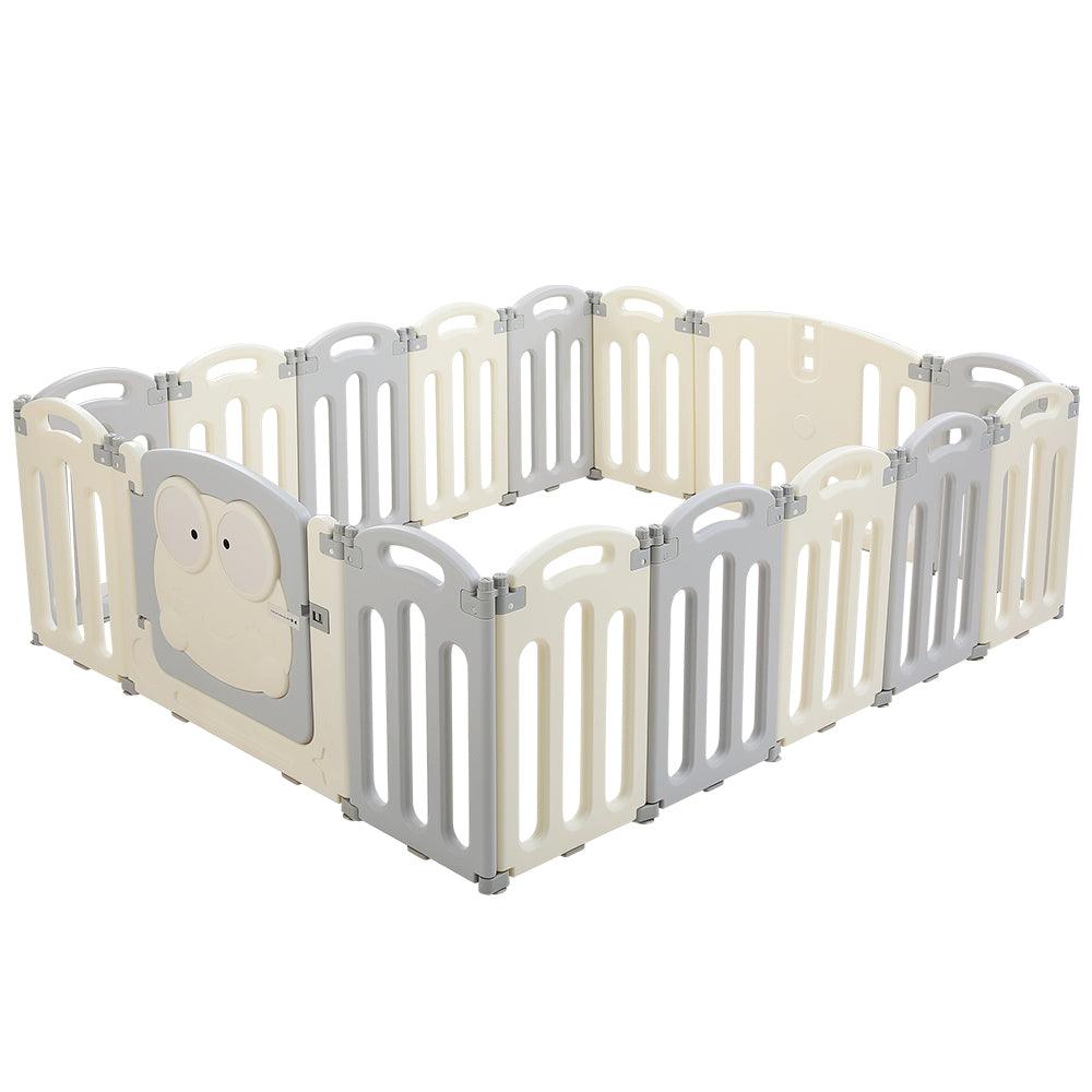 Buy Keezi Baby Playpen 16 Panels Foldable Toddler Fence Safety Play Activity Centre discounted | Products On Sale Australia