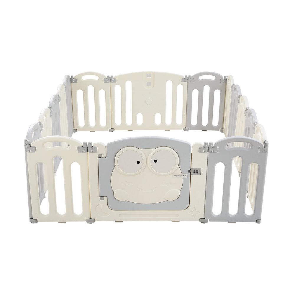 Buy Keezi Baby Playpen 16 Panels Foldable Toddler Fence Safety Play Activity Centre discounted | Products On Sale Australia