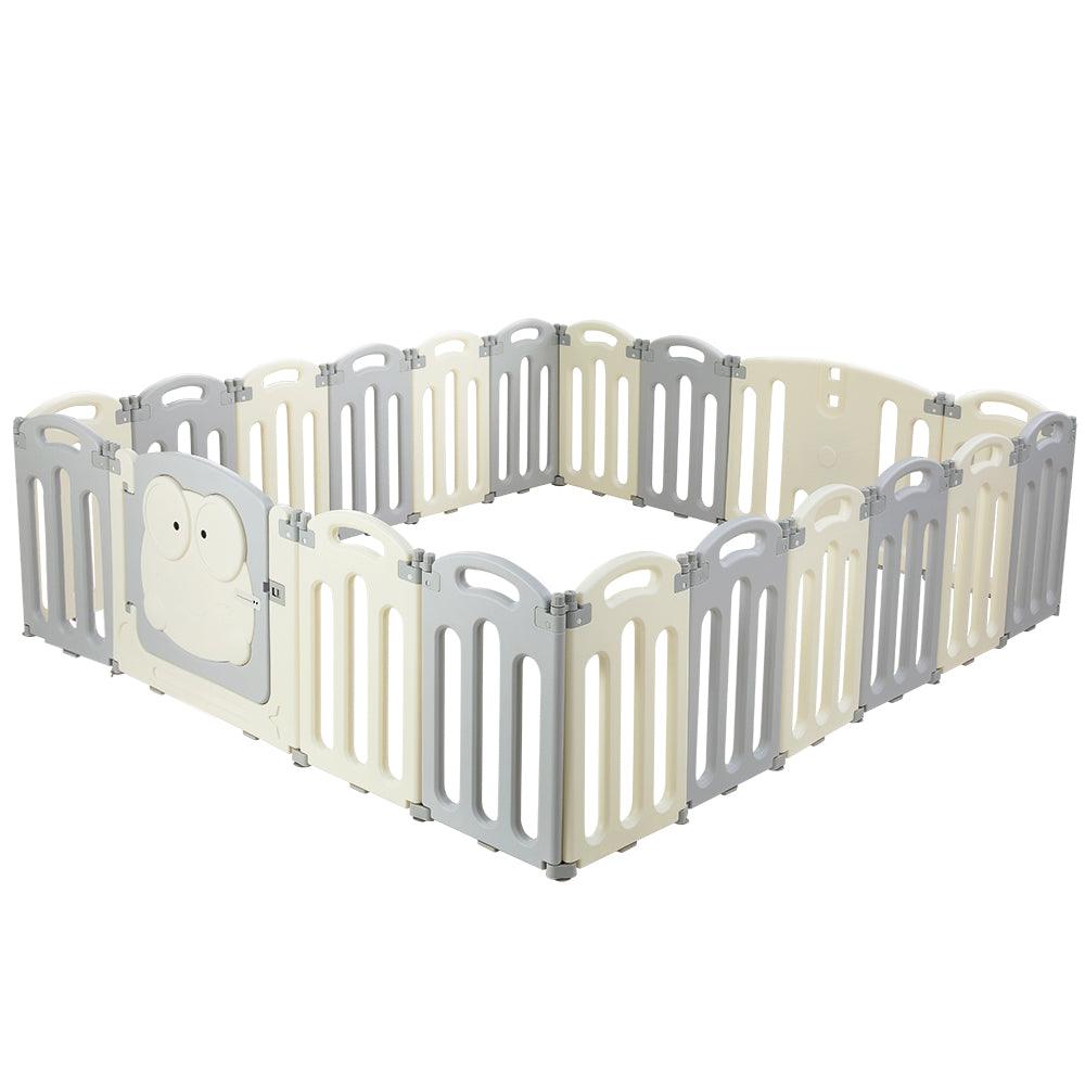 Buy Keezi Baby Playpen 20 Panels Foldable Toddler Fence Safety Play Activity Centre discounted | Products On Sale Australia