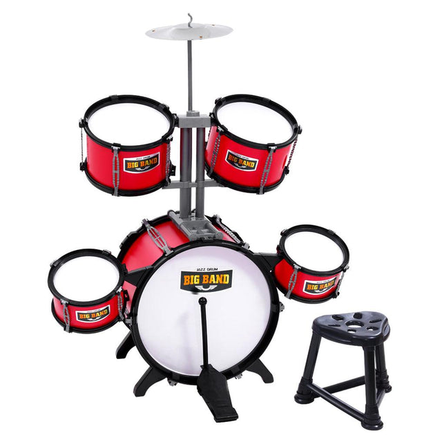 Buy Keezi Kids 7 Drum Set Junior Drums Kit Musical Play Toys Childrens Mini Big Band discounted | Products On Sale Australia