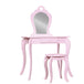 Buy Keezi Kids Dressing Table Stool Set Vanity Mirror Princess Children Makeup Pink discounted | Products On Sale Australia