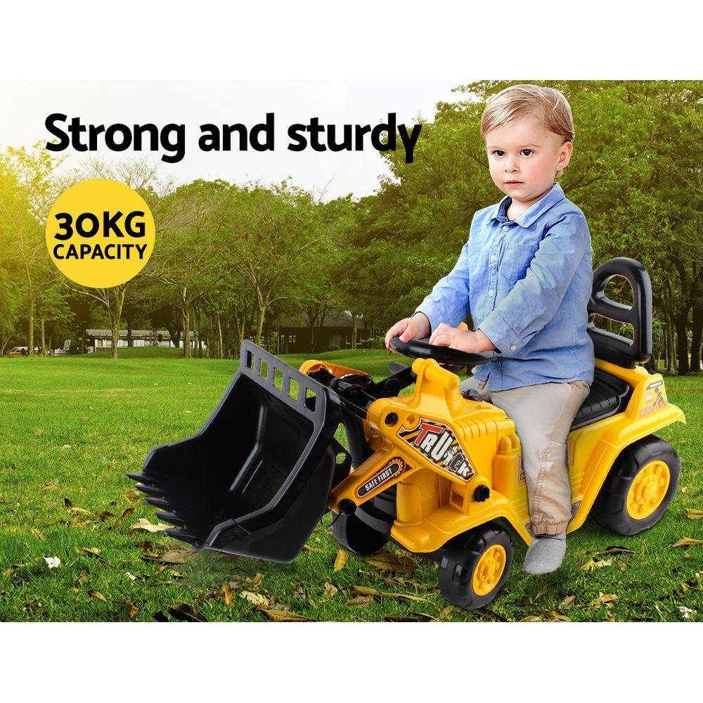 Buy Keezi Ride On Car Toys Kids Excavator Bulldozer Sandpit Digger Car Pretend Play discounted | Products On Sale Australia