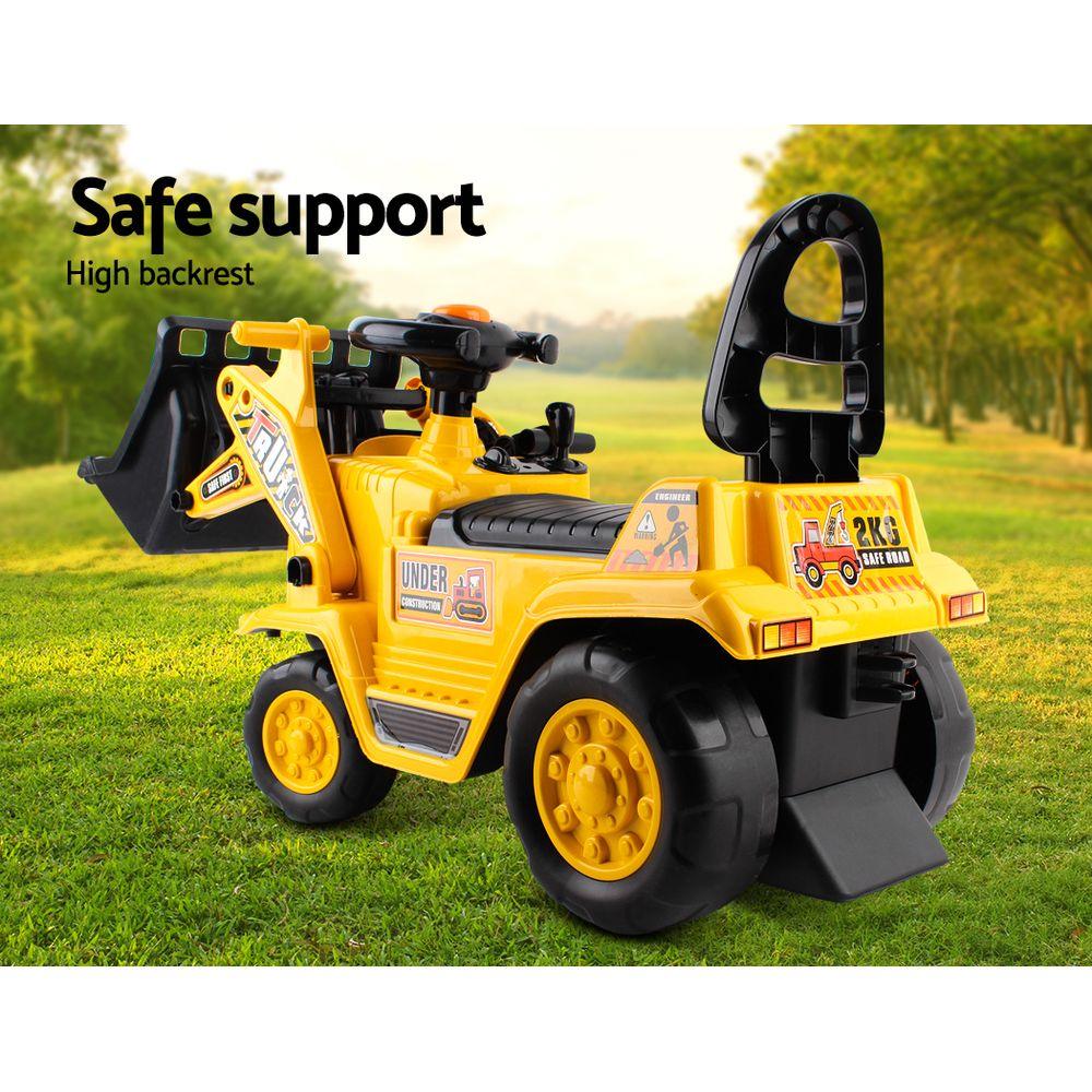 Buy Keezi Ride On Car Toys Kids Excavator Bulldozer Sandpit Digger Car Pretend Play discounted | Products On Sale Australia