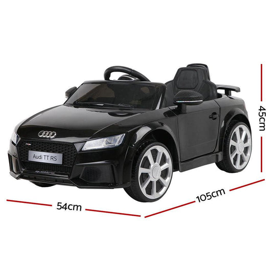 Buy Kids Electric Ride On Car Audi Licensed TTRS Toy Cars Remote 12V Battery Black discounted | Products On Sale Australia