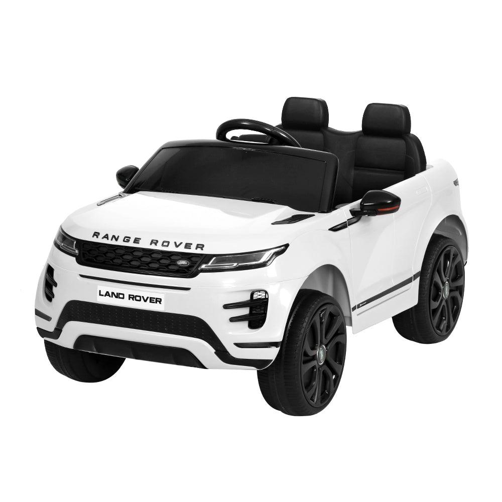 Buy Kids Electric Ride On Car Land Rover Licensed Toy Cars Remote 12V Battery White discounted | Products On Sale Australia