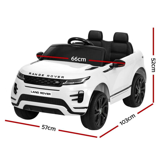 Buy Kids Electric Ride On Car Land Rover Licensed Toy Cars Remote 12V Battery White discounted | Products On Sale Australia