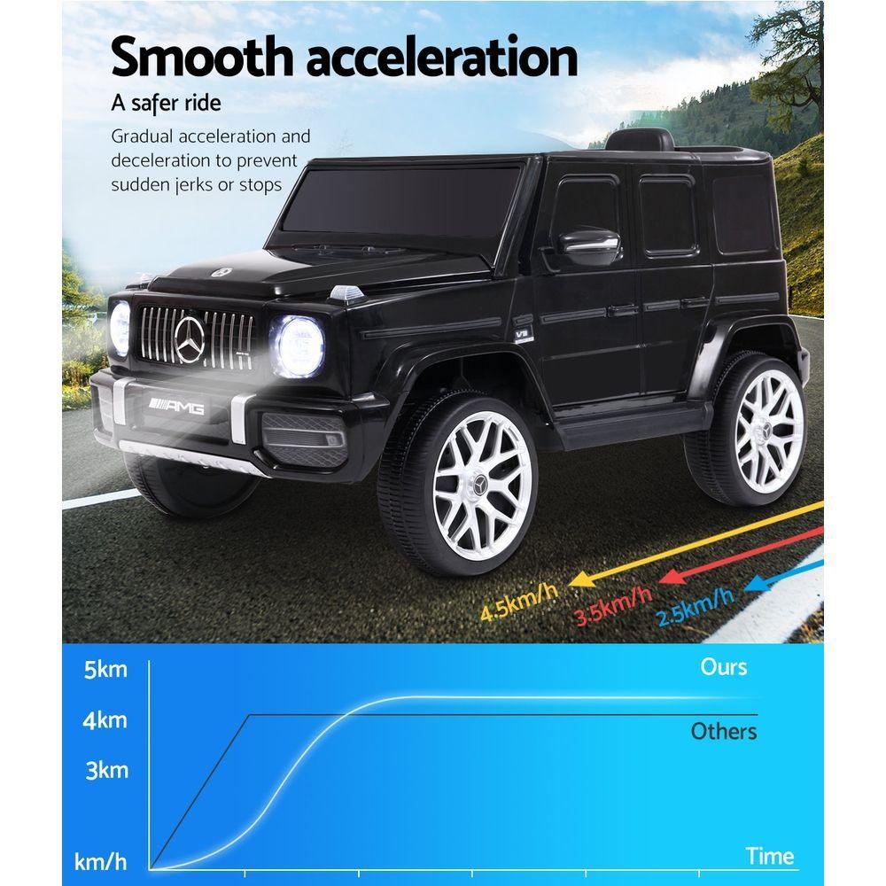 Buy Kids Electric Ride On Car Mercedes-Benz Licensed AMG G63 Toy Cars 12V Black discounted | Products On Sale Australia