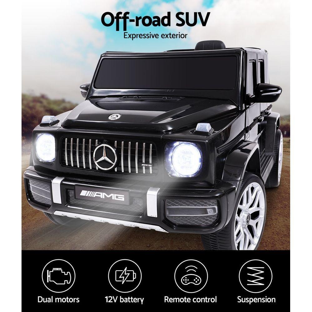 Buy Kids Electric Ride On Car Mercedes-Benz Licensed AMG G63 Toy Cars 12V Black discounted | Products On Sale Australia