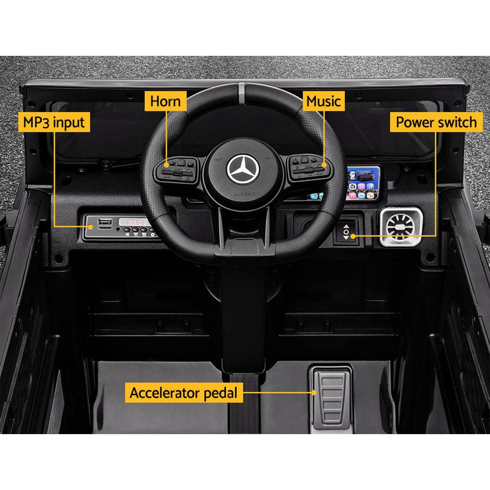 Buy Kids Electric Ride On Car Mercedes-Benz Licensed AMG G63 Toy Cars Remote Black discounted | Products On Sale Australia