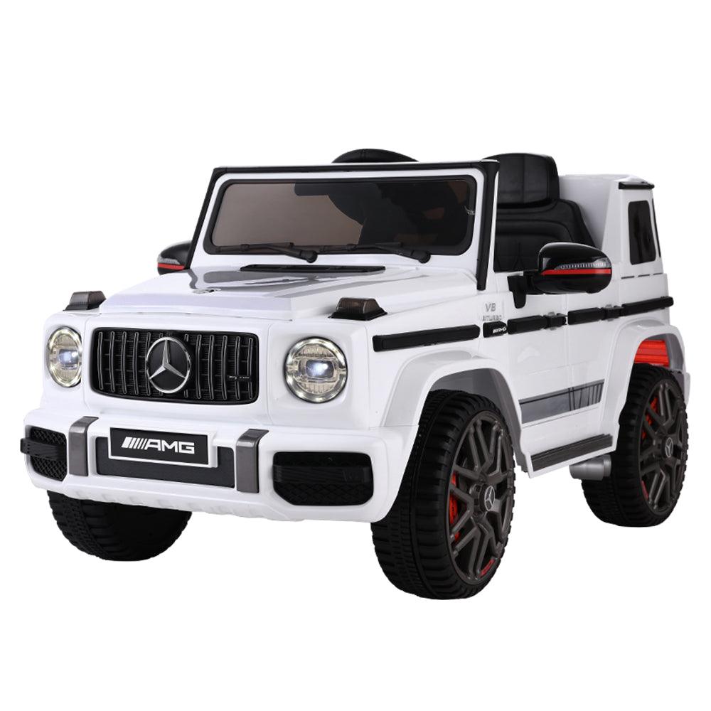 Buy Kids Electric Ride On Car Mercedes-Benz Licensed AMG G63 Toy Cars Remote White discounted | Products On Sale Australia