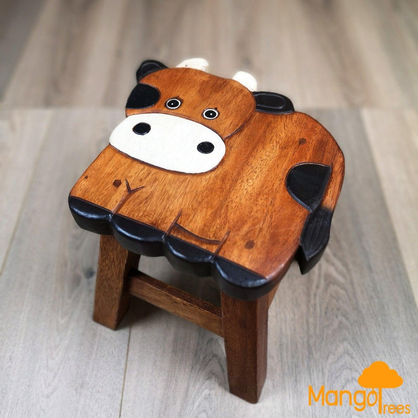 Buy Kids Wooden Stool Cow discounted | Products On Sale Australia