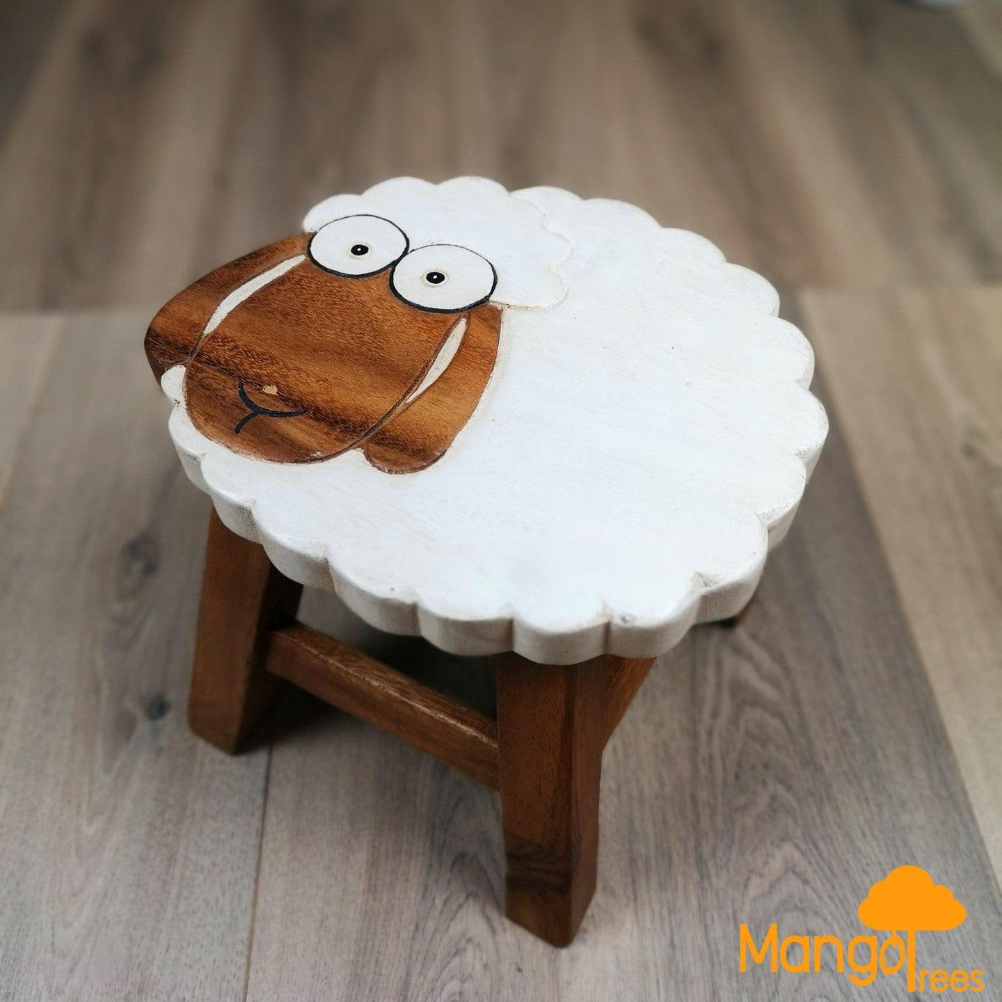 Buy Kids Wooden Stool Long Ear Sheep discounted | Products On Sale Australia